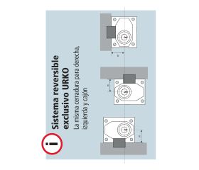 23-R Cerradura de Sobreponer Urko Acabado Latón